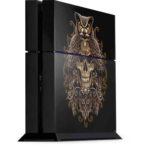 Skull and Owl by Sarah Richter PS4 Console Skin