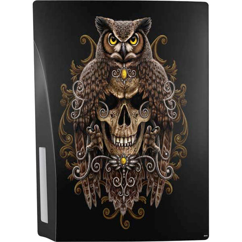 Skull and Owl by Sarah Richter PS5 Console Skin