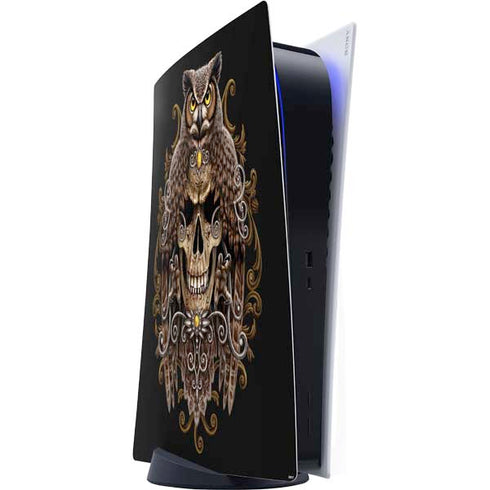 Skull and Owl by Sarah Richter PS5 Digital Edition Console Skin