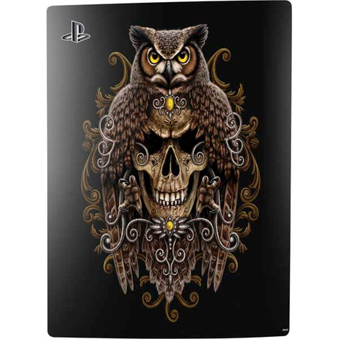 Skull and Owl by Sarah Richter PS5 Digital Edition Console Skin
