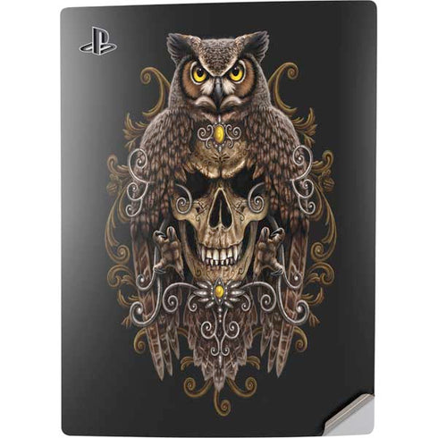 Skull and Owl by Sarah Richter PS5 Digital Edition Console Skin