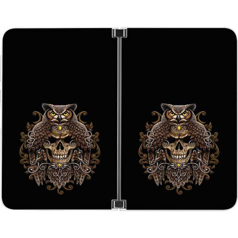 Skull and Owl by Sarah Richter Surface Duo Skin