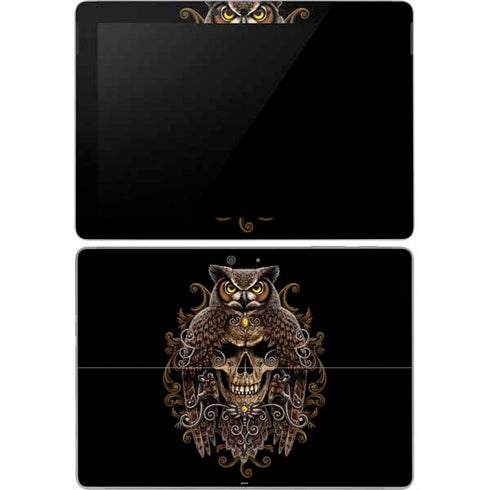 Skull and Owl by Sarah Richter Surface Go Skin
