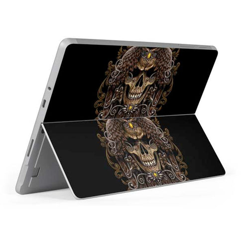 Skull and Owl by Sarah Richter Surface Go Skin