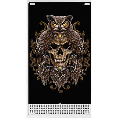 Skull and Owl by Sarah Richter Xbox Series S Console Skin