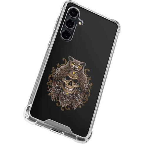 Skull and Owl by Sarah Richter Galaxy S23 FE Clear Case