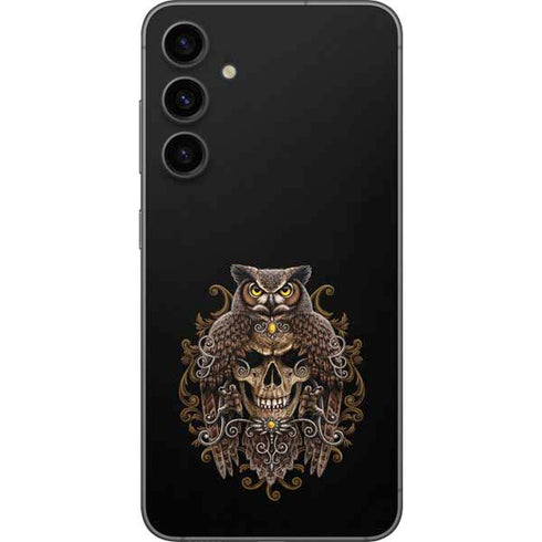 Skull and Owl by Sarah Richter Galaxy S23 FE Skin