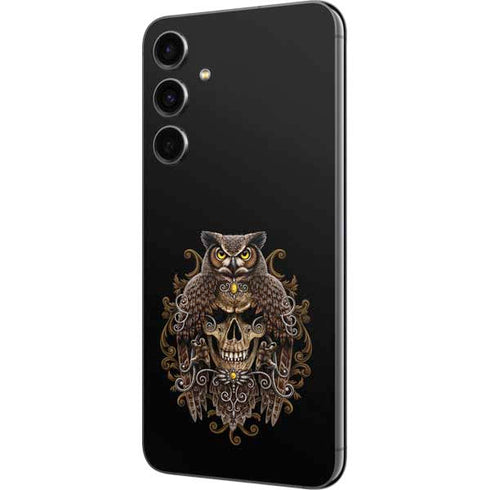 Skull and Owl by Sarah Richter Galaxy S23 FE Skin