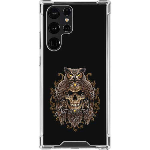 Skull and Owl by Sarah Richter Galaxy S24 Ultra Clear Case