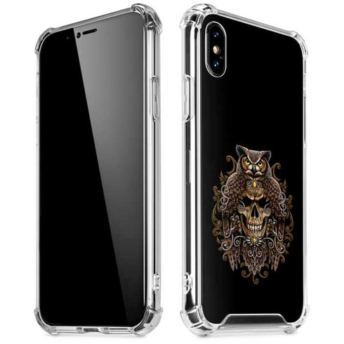 Skull and Owl by Sarah Richter iPhone XS Max Clear Case