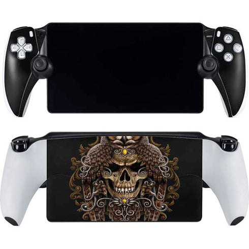 Skull and Owl by Sarah Richter PlayStation Portal Remote Player Skin