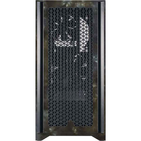 Liquid Blue Skull Entwined with Roses Corsair 4000D Tempered Glass Mid-Tower ATX Case Skin