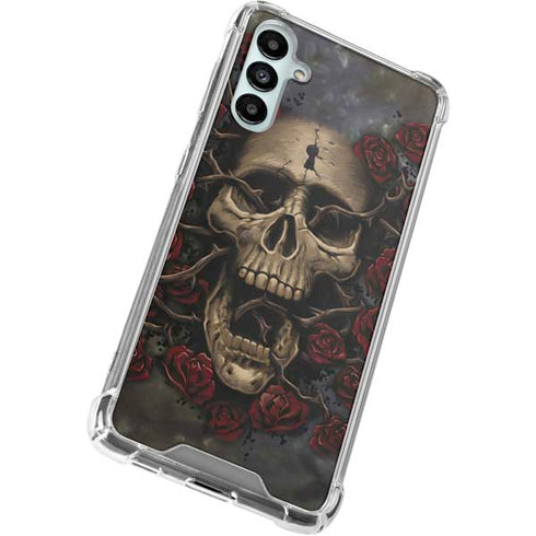 Liquid Blue Skull Entwined with Roses Galaxy A14 5G Clear Case