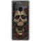 Liquid Blue Skull Entwined with Roses Galaxy A21 Clear Case