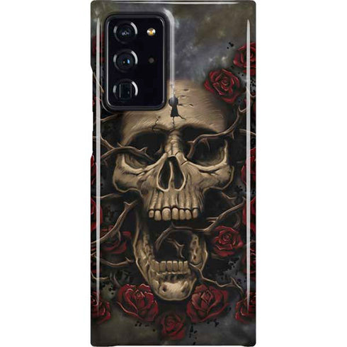 Liquid Blue Skull Entwined with Roses Galaxy Note20 Ultra 5G Lite Case