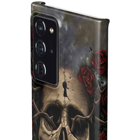 Liquid Blue Skull Entwined with Roses Galaxy Note20 Ultra 5G Lite Case