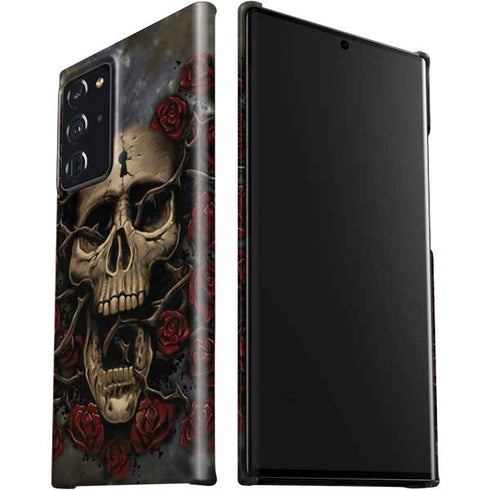 Liquid Blue Skull Entwined with Roses Galaxy Note20 Ultra 5G Lite Case