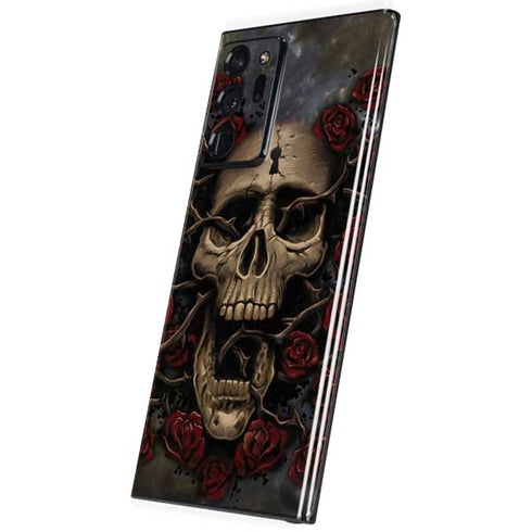 Liquid Blue Skull Entwined with Roses Galaxy Note20 Ultra 5G Skin