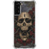 Liquid Blue Skull Entwined with Roses Galaxy S22 Plus Clear Case