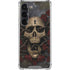 Liquid Blue Skull Entwined with Roses Galaxy S23 Clear Case