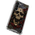 Liquid Blue Skull Entwined with Roses Galaxy S23 Clear Case