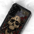 Liquid Blue Skull Entwined with Roses Galaxy S23 Waterproof Case
