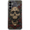 Liquid Blue Skull Entwined with Roses Galaxy S24 Plus Clear Case