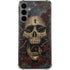 Liquid Blue Skull Entwined with Roses Galaxy S24 Plus Clear Case