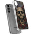 Liquid Blue Skull Entwined with Roses Galaxy S24 Plus Clear Case