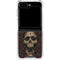 Liquid Blue Skull Entwined with Roses Galaxy Z Flip5 5G Clear Case