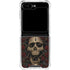 Liquid Blue Skull Entwined with Roses Galaxy Z Flip5 5G Clear Case