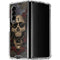 Liquid Blue Skull Entwined with Roses Galaxy Z Fold4 5G Clear Case