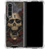 Liquid Blue Skull Entwined with Roses Galaxy Z Fold4 5G Clear Case