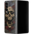 Liquid Blue Skull Entwined with Roses Galaxy Z Fold4 5G Skin