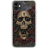 Liquid Blue Skull Entwined with Roses iPhone 11 Clear Case