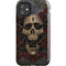 Liquid Blue Skull Entwined with Roses iPhone 11 Impact Case