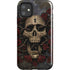 Liquid Blue Skull Entwined with Roses iPhone 11 Impact Case
