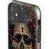 Liquid Blue Skull Entwined with Roses iPhone 11 Impact Case