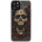 Liquid Blue Skull Entwined with Roses iPhone 11 Pro Clear Case
