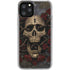 Liquid Blue Skull Entwined with Roses iPhone 11 Pro Clear Case