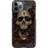Liquid Blue Skull Entwined with Roses iPhone 11 Pro Lite Case