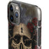 Liquid Blue Skull Entwined with Roses iPhone 11 Pro Lite Case