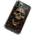 Liquid Blue Skull Entwined with Roses iPhone 11 Pro Max Clear Case
