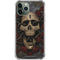 Liquid Blue Skull Entwined with Roses iPhone 11 Pro Max Clear Case