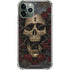 Liquid Blue Skull Entwined with Roses iPhone 11 Pro Max Clear Case