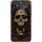 Liquid Blue Skull Entwined with Roses iPhone 11 Skin