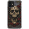 Liquid Blue Skull Entwined with Roses iPhone 12 Clear Case