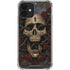 Liquid Blue Skull Entwined with Roses iPhone 12 Clear Case