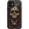 Liquid Blue Skull Entwined with Roses iPhone 12 Impact Case