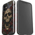 Liquid Blue Skull Entwined with Roses iPhone 12 Impact Case
